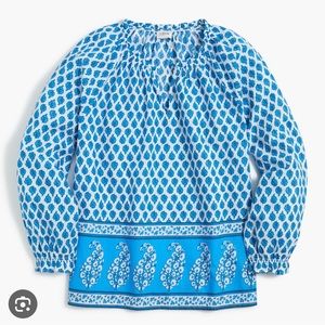 NWOT J.Crew block print top size XS